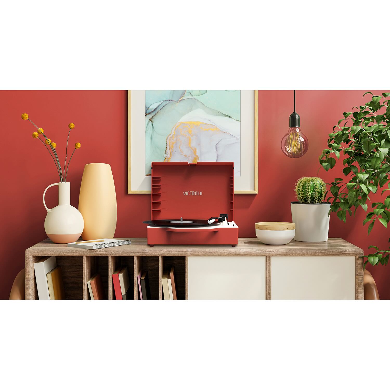 The Re-Spin Sustainable Bluetooth Suitcase - Rood